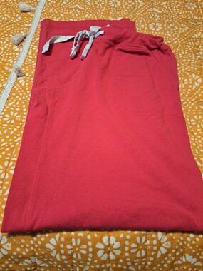 SOMA Coral Red w/Drawstring Lounge/bottoms, pajama bottoms,lightweight